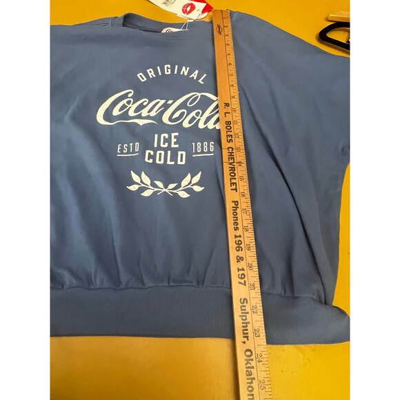 Wildfox x Coca-Cola Original Ice Cold Blue Sweatshirt Size M NWT - Picture 7 of 7